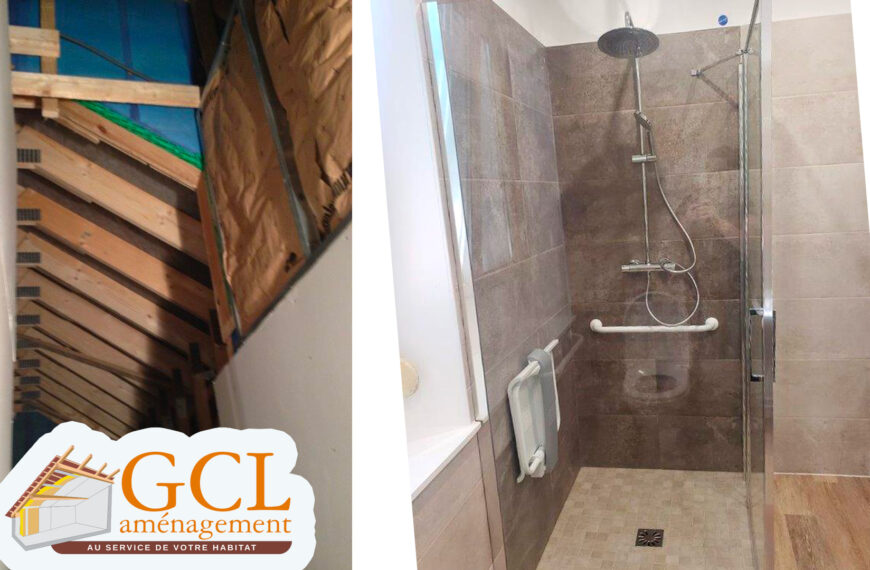 Création d’une douche accès PMR