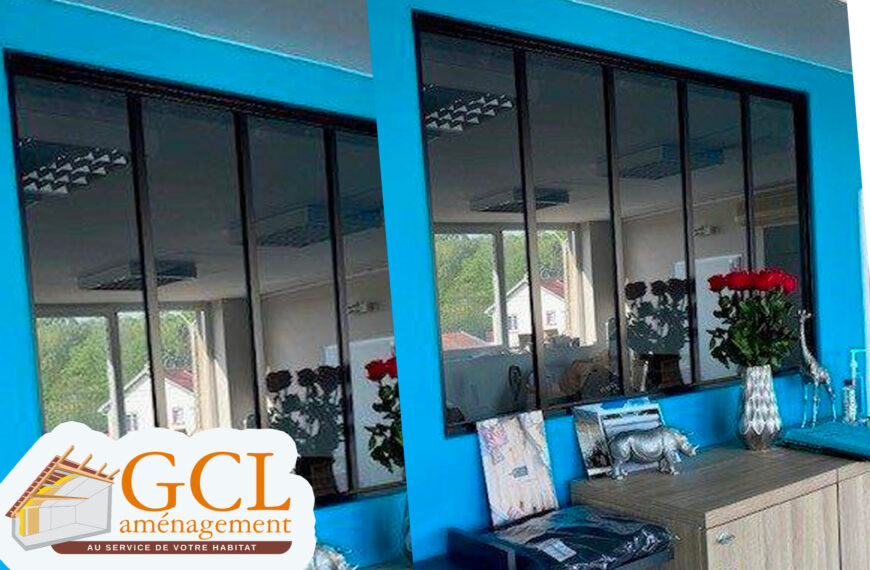 Installation d’une verrière tendance entre 2 pièces